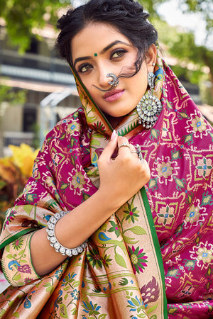 Eggplant Violet Paithani Saree