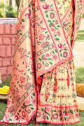 Buttermilk Beige Paithani Saree