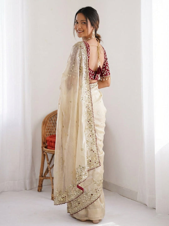 Embellished Embroidered Saree
