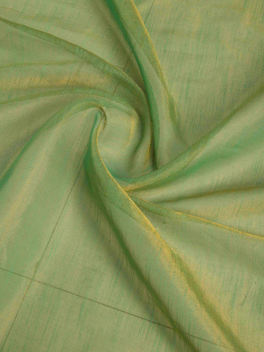 Green Linen Festive Wear Saree With Blouse Piece