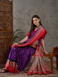 Purple Semi Modal Saree With Blouse Piece