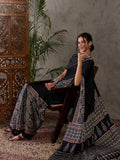 Black Semi Modal Saree With Blouse Piece