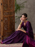 Purple Semi Modal Saree With Blouse Piece