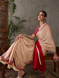 Cream Semi Modal Saree With Blouse Piece