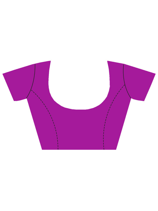 Wine Banarasi Silk Saree With Blouse Piece