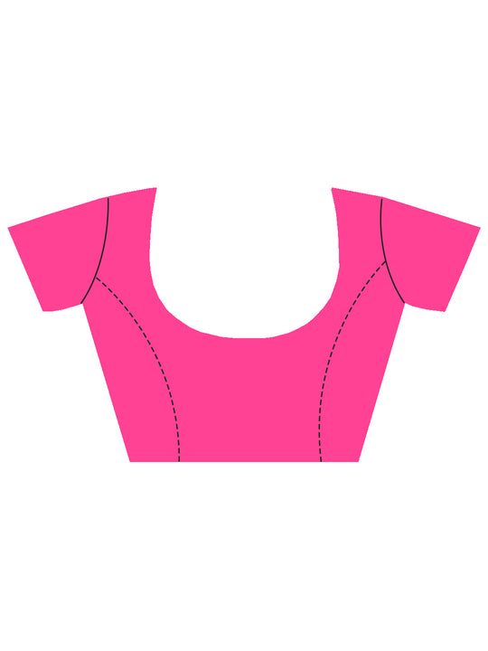 Light Pink Banarasi Silk Saree With Blouse Piece