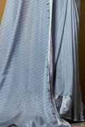 Dusky Blue Organza Saree