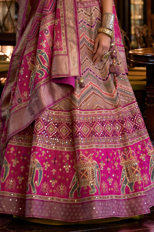 Special Pink Silk Lehenga Choli