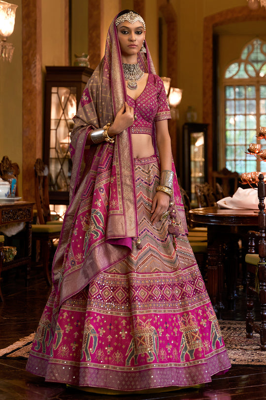 Special Pink Silk Lehenga Choli
