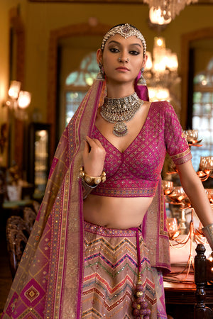 Special Pink Silk Lehenga Choli