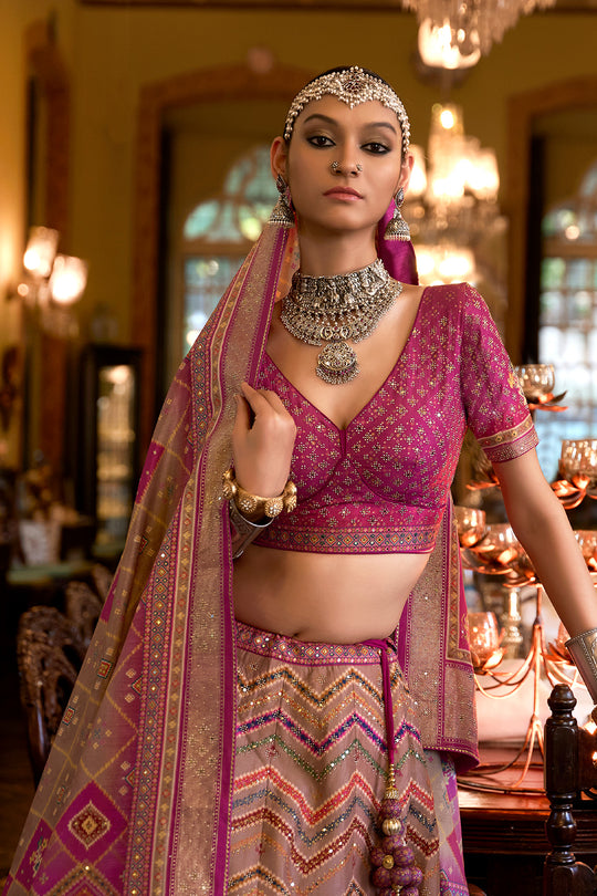 Special Pink Silk Lehenga Choli