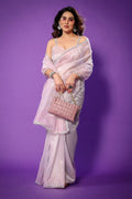 Pink Tissue Saree With Blouse Piece