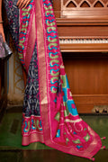 Multicolor Ikat Saree