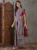Purple Semi Modal Saree With Blouse Piece