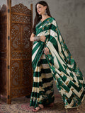 Green Semi Modal Saree With Blouse Piece