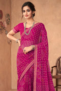 Special Pink Chiffon Saree