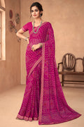 Special Pink Chiffon Saree