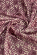 Purple Silk  Geometric Printed Saree