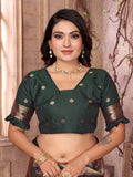 Wine Paithani Silk Meenakari Woven Designer Saree With Blouse