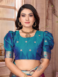 Purple Paithani Silk Meenakari Woven Designer Saree With Blouse