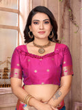 Turquoise Paithani Silk Meenakari Woven Designer Saree With Blouse