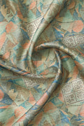 Olive Green Silk Saree With Blouse Piece