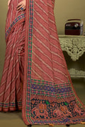 Womens Cotton Brown Saree With Blouse Piece