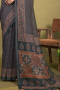 Womens Patola Silk Saree With Blouse Piece