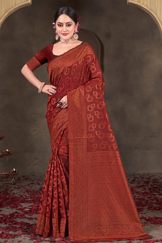 Grey Cotton Saree With Blouse Piece