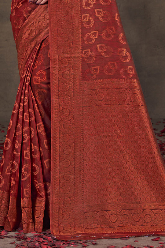 Grey Cotton Saree With Blouse Piece