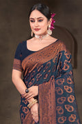 Maroon Cotton Saree With Blouse Piece