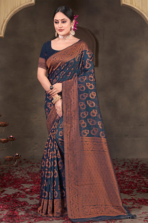 Maroon Cotton Saree With Blouse Piece