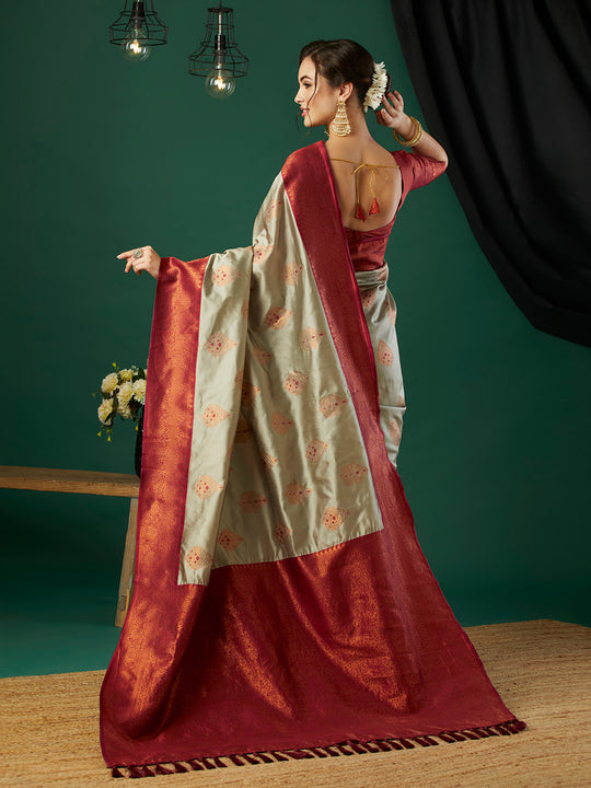 Banarasi Silk Saree With Blouse Piece