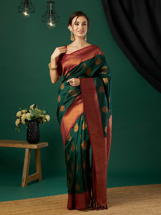 Banarasi Silk Saree With Blouse Piece