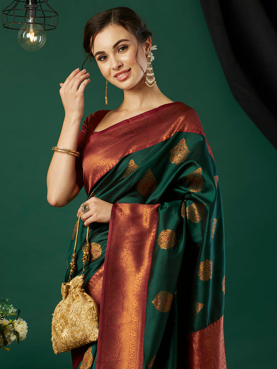 Banarasi Silk Saree With Blouse Piece