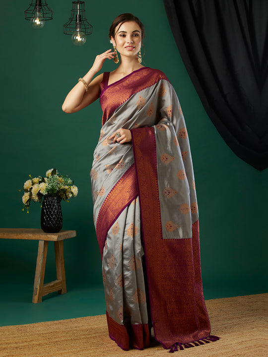Banarasi Silk Saree With Blouse Piece