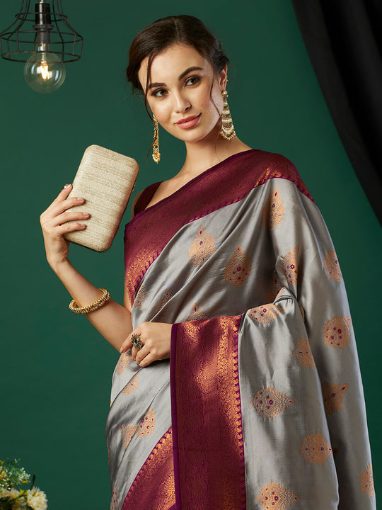 Banarasi Silk Saree With Blouse Piece