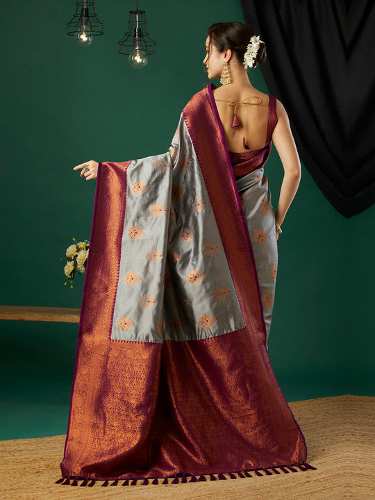 Banarasi Silk Saree With Blouse Piece