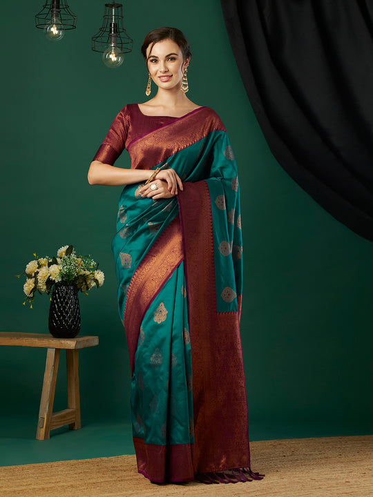 Banarasi Silk Saree With Blouse Piece
