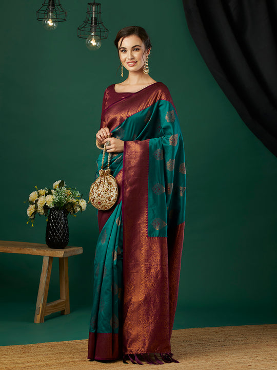 Banarasi Silk Saree With Blouse Piece