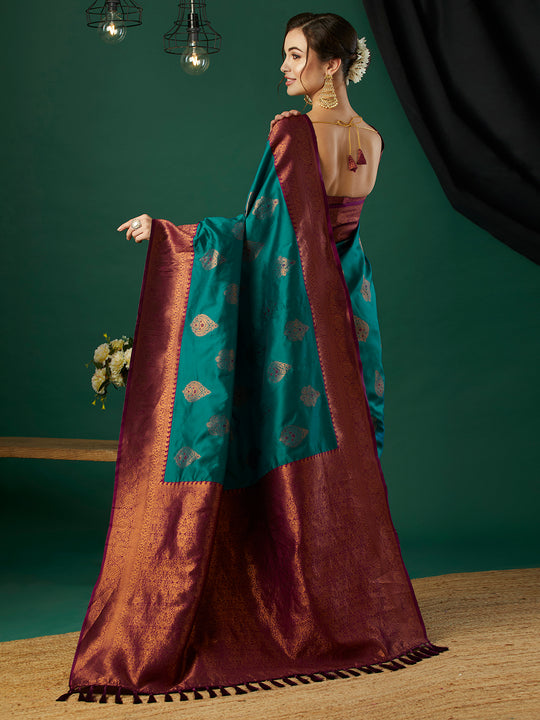Banarasi Silk Saree With Blouse Piece