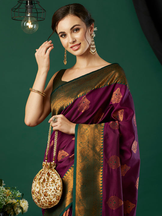 Banarasi Silk Saree With Blouse Piece
