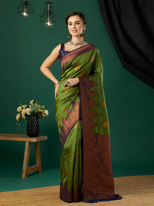 Banarasi Silk Saree With Blouse Piece