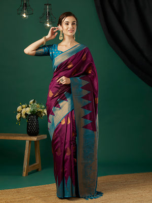 Banarasi Silk Saree With Blouse Piece