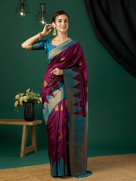 Banarasi Silk Saree With Blouse Piece