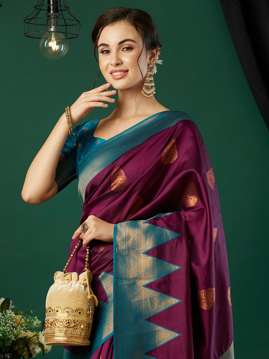 Banarasi Silk Saree With Blouse Piece