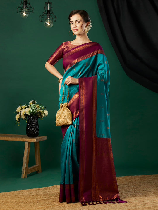 Banarasi Silk Saree With Blouse Piece