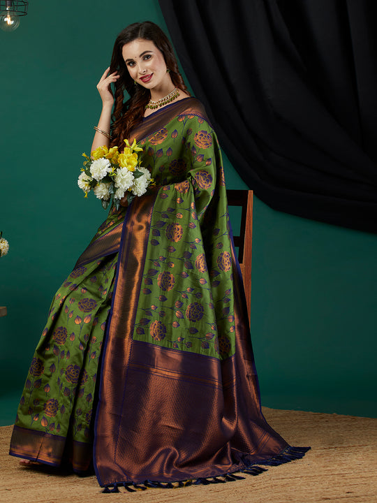 Banarasi Silk Saree With Blouse Piece