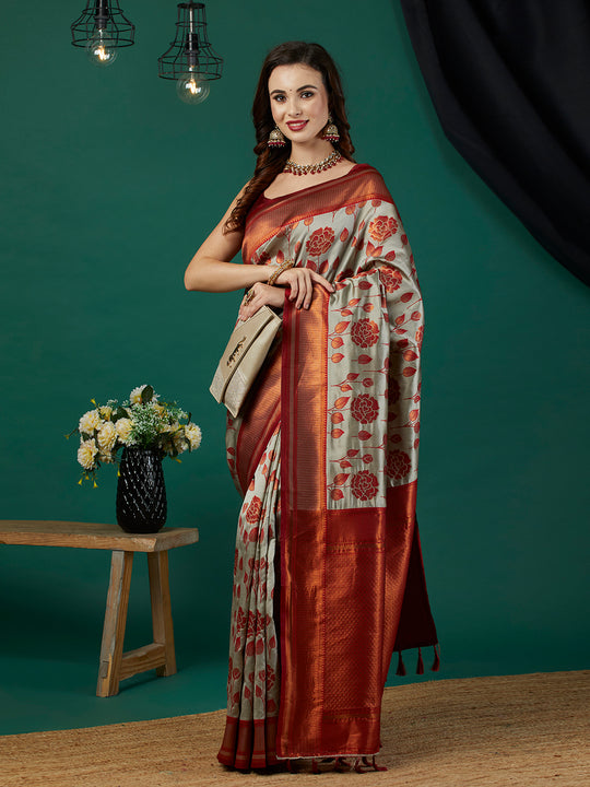 Banarasi Silk Saree With Blouse Piece