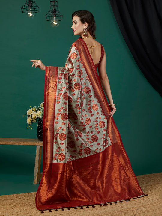 Banarasi Silk Saree With Blouse Piece